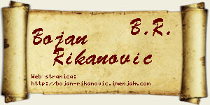 Bojan Rikanović vizit kartica